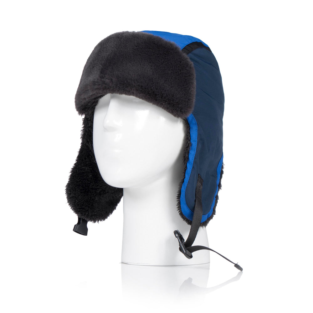 Kids Thermal Trapper Hat - Navy & Blue