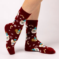 Ladies Lite Christmas Socks - Pawfect Christmas