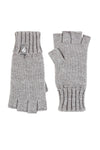 Ladies Plain Fingerless Gloves - Light Grey