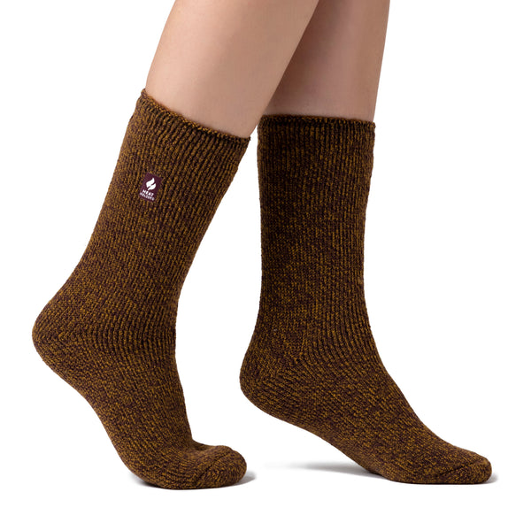 Ladies Original Corbett Twist Socks - Cabernet & Mustard