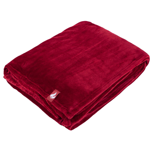 Giant Luxury Fleece Thermal Blanket/Throw 270cm x 240cm - Cranberry