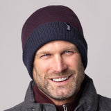 Mens Horten Thermal Hat - Denim & Burgundy