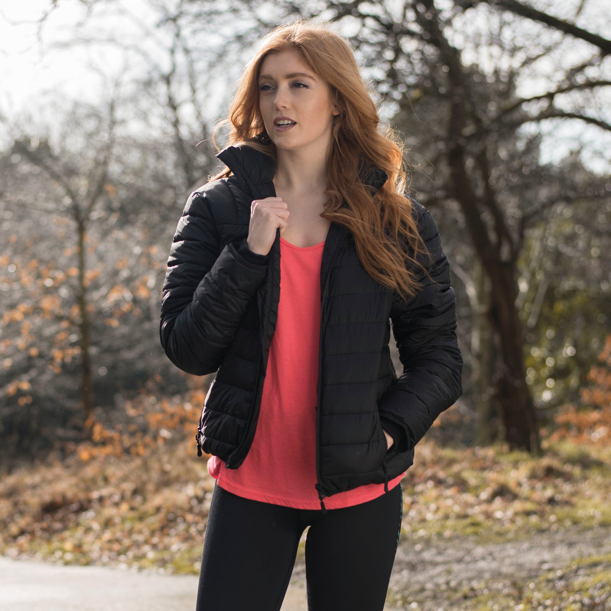 Ladies lightweight puffer jacket on sale