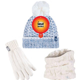 Special Offer Ladies Lund Hat, Neck Warmer and Gloves - Denim & Cream