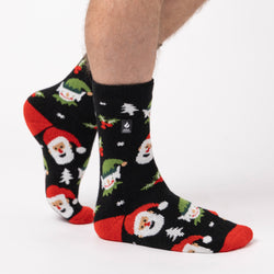 Mens Lite Christmas Socks - Elf / Santa