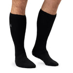 Mens Original Elgon Long Length Slipper Socks - Black & Grey