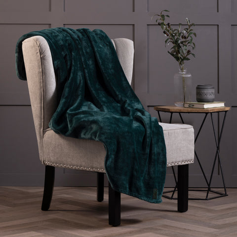 Luxury Fleece Thermal Blanket/Throw 180cm x 200cm - Emerald