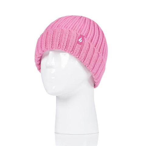 Kids Enchanted Forest Ribbed Turn Over Hat - Rose