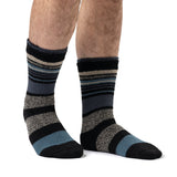 Mens Original Galway Multi Stripe Socks - Black & Marine