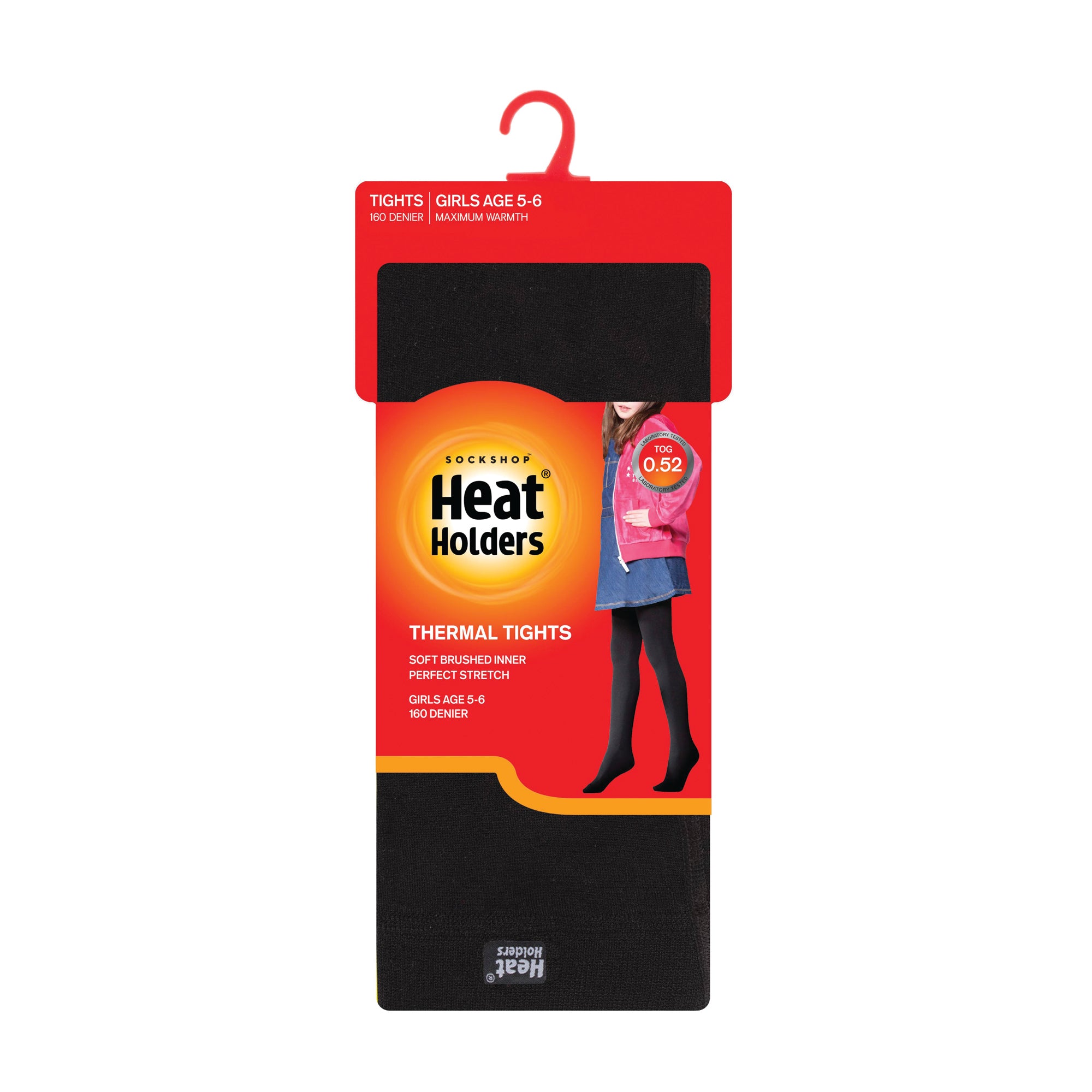 Kids Thermal Tights Black Heat Holders