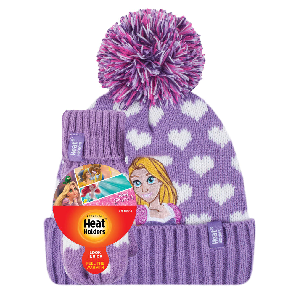 Kids Thermal Character Hat & Gloves - Disney Princess Rapunzel