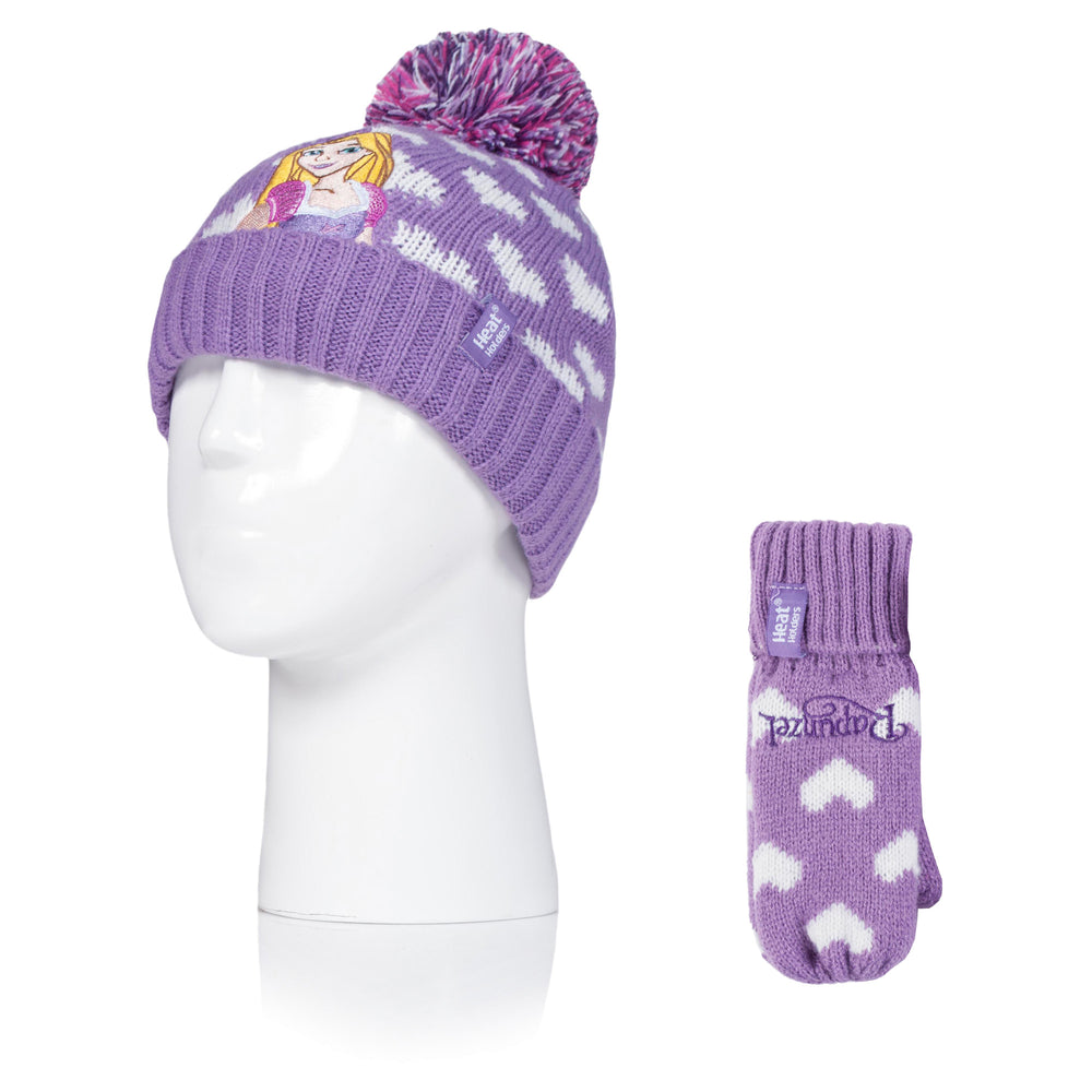 Kids Thermal Character Hat & Gloves - Disney Princess Rapunzel