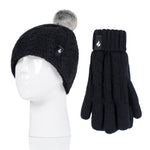 Kids Glacier Peak Hat & Gloves - Black