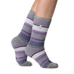 Ladies Original Palma Multi Stripe Socks - Grey
