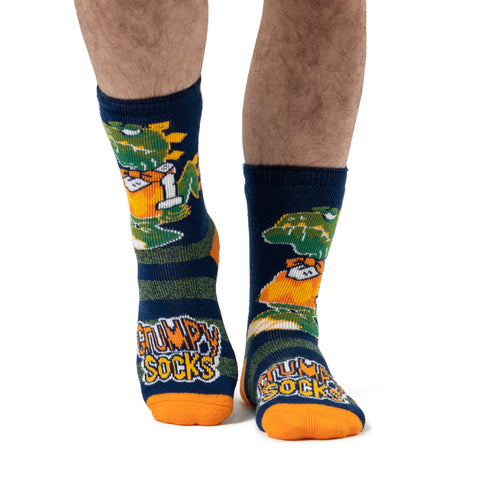 Mens Lite Fun Feet Novelty Thermal Socks - Grumpy Socks