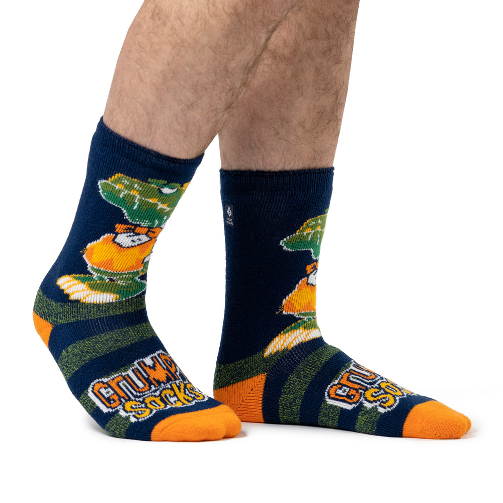 Mens Lite Fun Feet Novelty Thermal Socks - Grumpy Socks