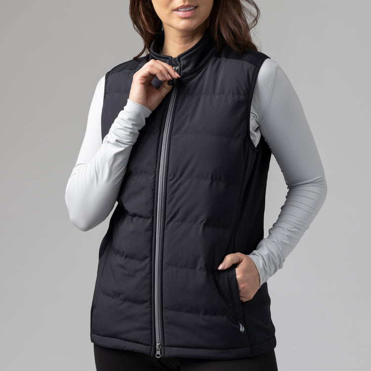 Ladies Mid-Weight and Water Resistant Hybrid Hailey Gilet - Black