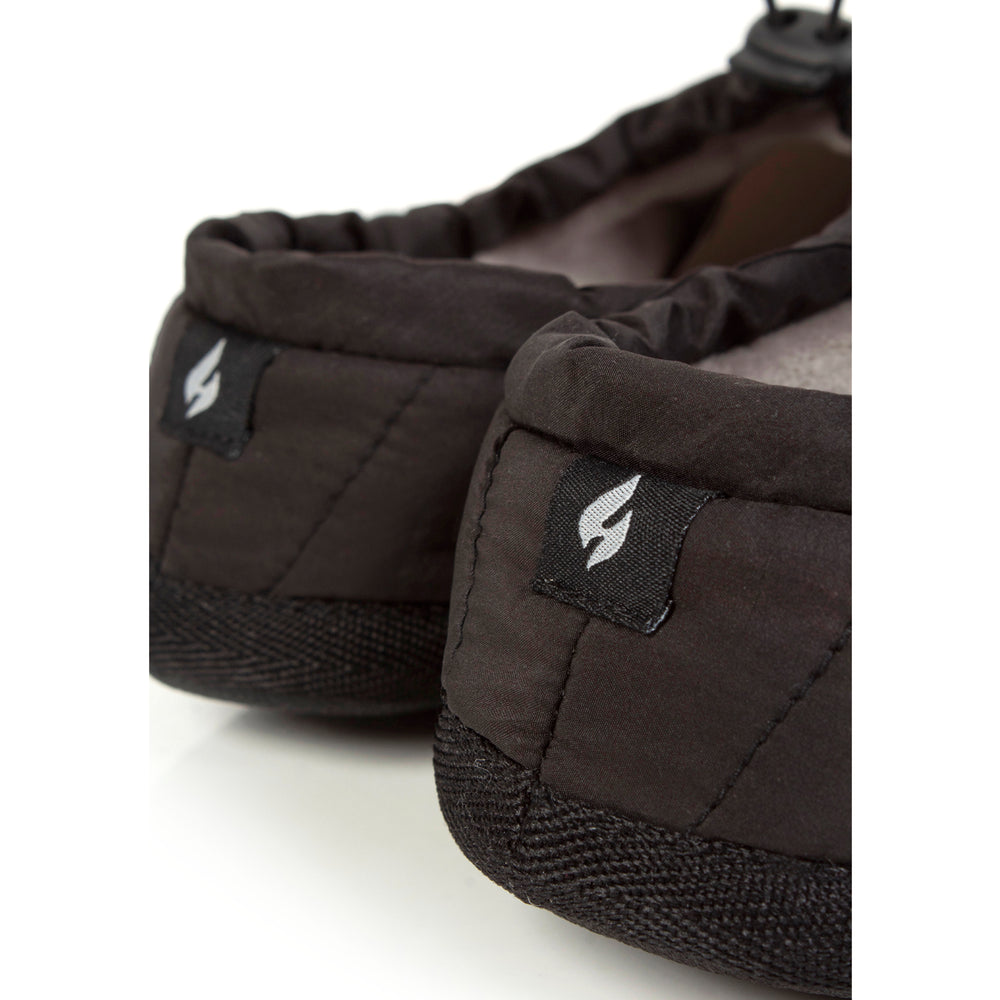 Mens Geovani Drawstring Thermal Slippers - Black