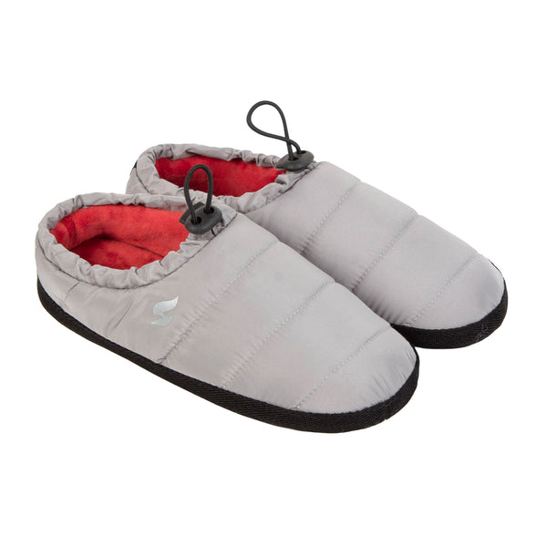 Ladies Georgina Drawstring Thermal Slippers - Grey