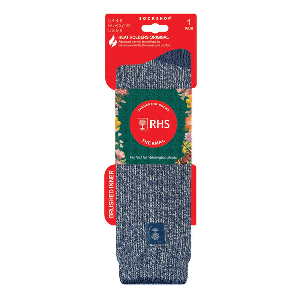 Ladies RHS Original Wellington Boot Socks - Denim Twist