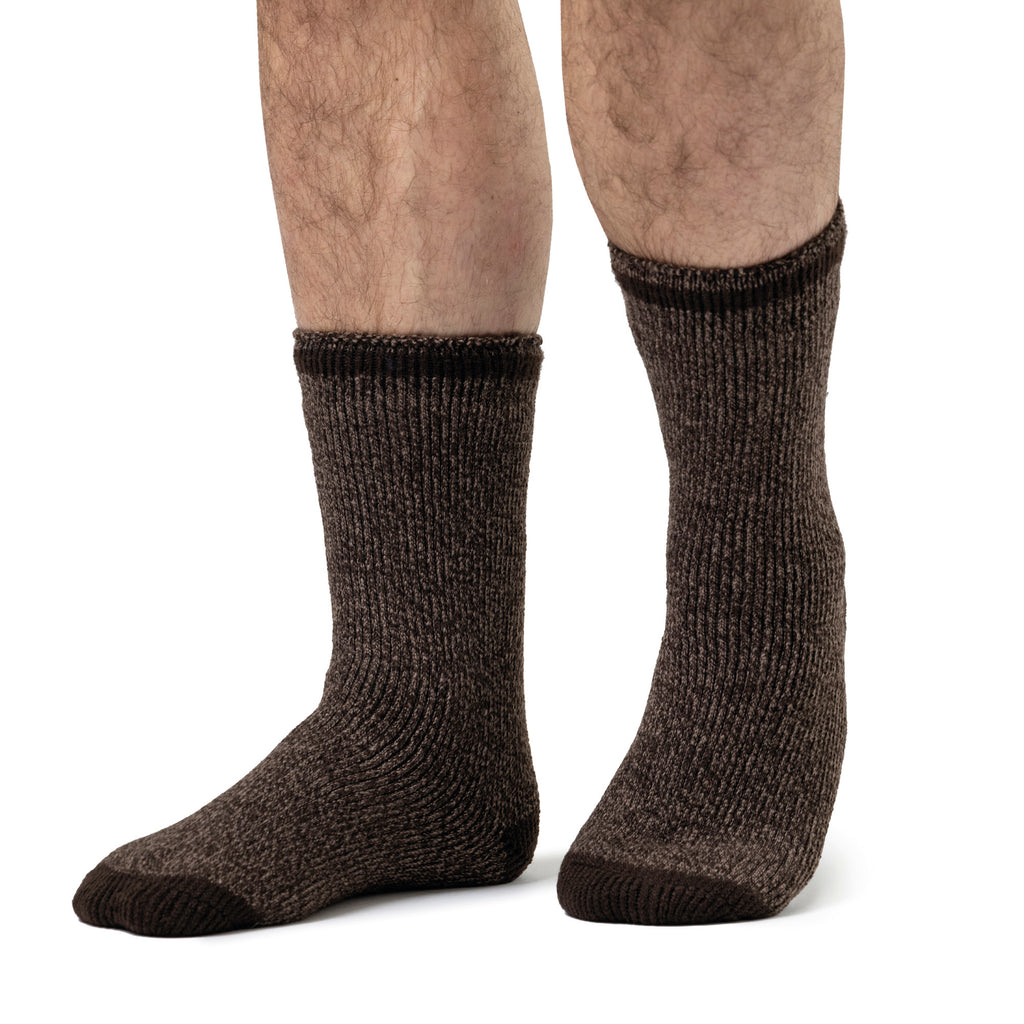 Mens Original Heel & Toe Socks - Brown & Mid Brown – Heat Holders