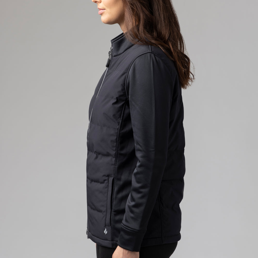 Ladies Mid-Weight and Water Resistant Hybrid Helen Jacket - Black