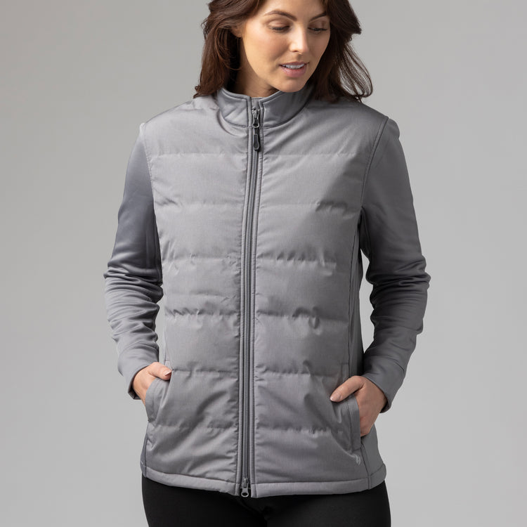 Ladies Mid-Weight and Water Resistant Hybrid Helen Jacket - Grey