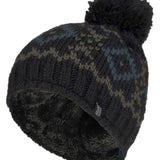 Mens Helsinki Bobble Hat - Black & Blue