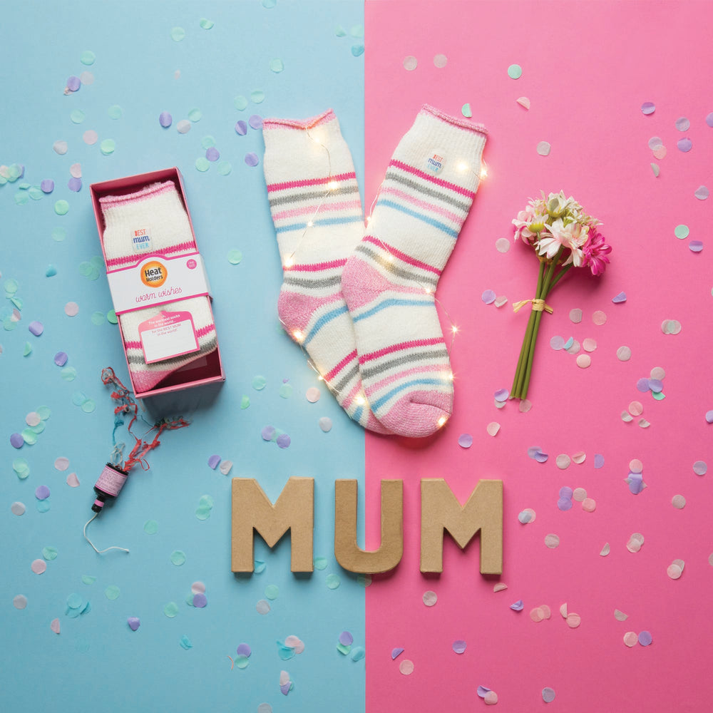 Ladies Original Warm Wishes Gift Boxed Socks - "Best Mum Ever"