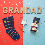 Mens Original Warm Wishes Gift Boxed Socks "Best Grandad"