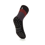 Mens IOMI Dual Layer Raynaud's Slipper Socks - Block Stripe Black