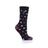 Ladies Lite Jasmine Socks - Purple Polka Dot