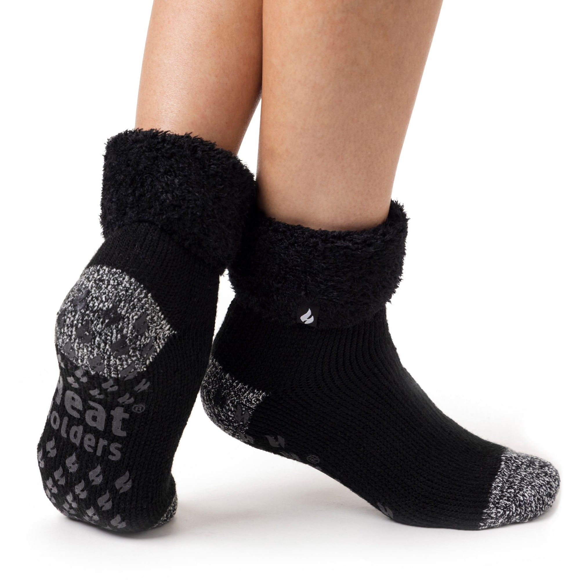 Chaussettes Heat Holders Femme Lounge Feather Top - Semelle Antidérapante, Intérieur Brossé Chaud, 1 Paire - 5