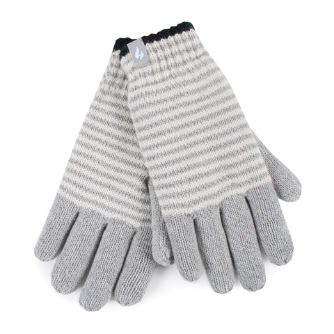 Ladies Oslo Thermal Gloves - Cloud Grey & Cream