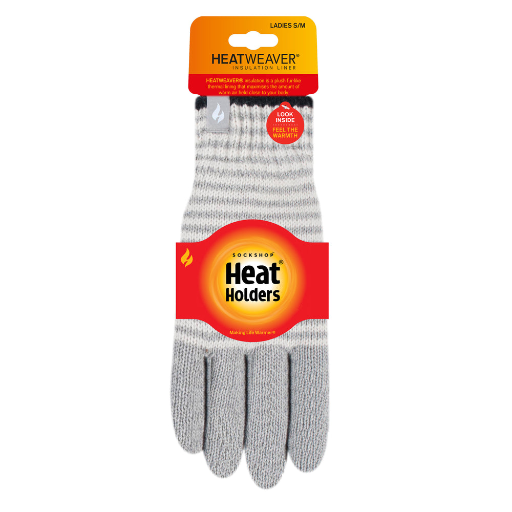 Ladies Oslo Thermal Gloves - Cloud Grey & Cream