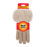 Ladies Hollis Faux Fur Thermal Gloves - Oat