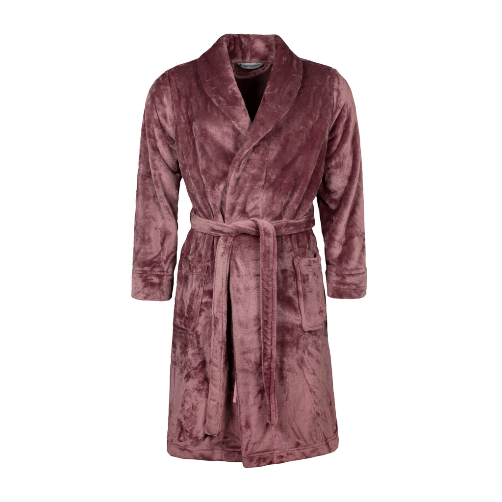 Ladies Thermal Dressing Gown - Mauve Heat Holders Ladies Thermal Dressing Gown - Mauve Heat Holders