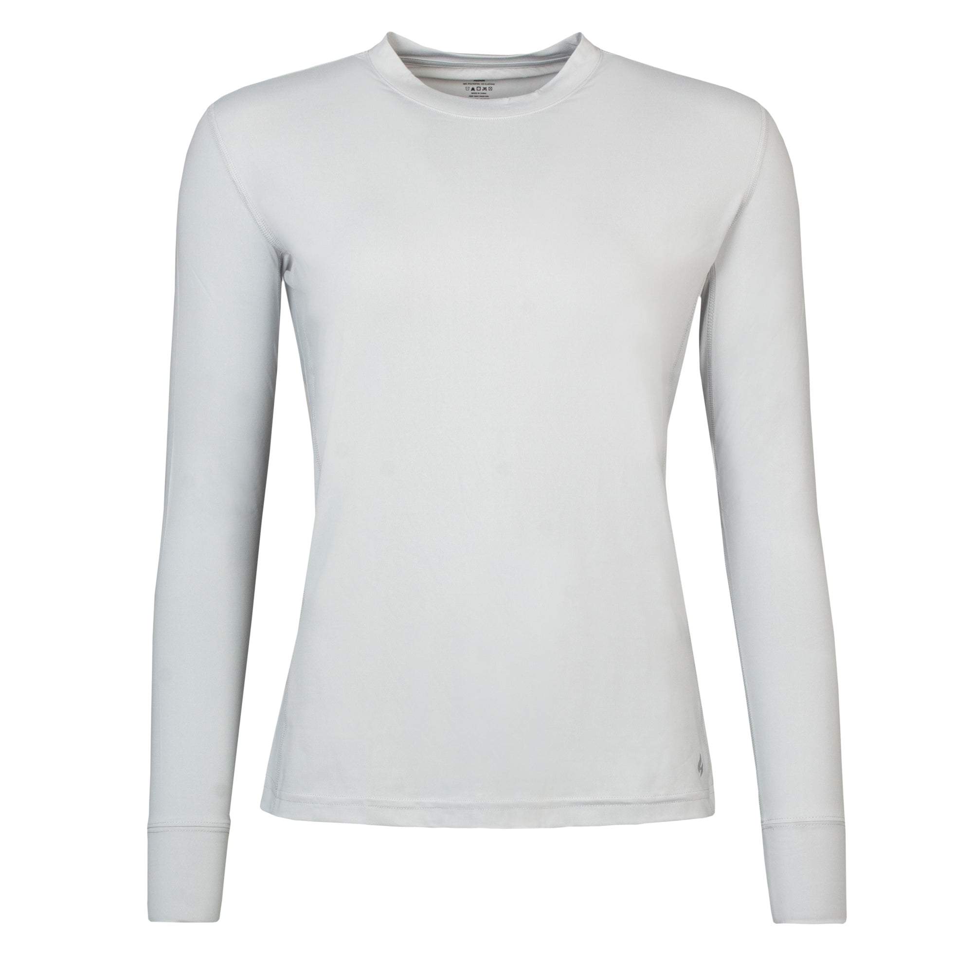 Ladies Performance Long Sleeve T Shirt Silver Grey Heat Holders