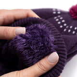 Ladies Patterned Avon Hat - Purple