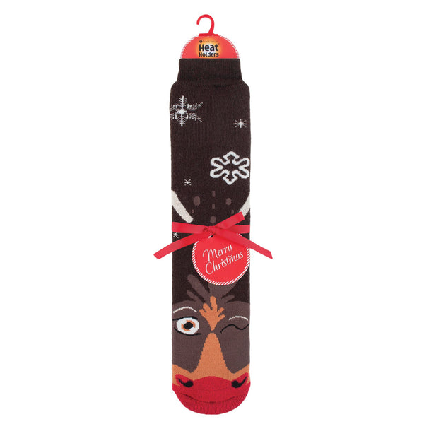 Ladies Dual Layer Christmas Socks - Rudolph