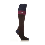 Ladies Original Long Ski & Snow Sports Socks - Indigo, Fuchsia & Black