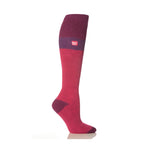 Ladies Original Long Ski & Snow Sports Socks - Fuchsia, Purple & Raspberry