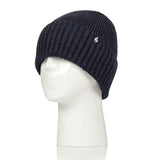 Mens Lite Ashwood Ribbed Turnover Hat - Navy