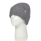 Mens Lite Ashwood Ribbed Turnover Hat - Light Grey