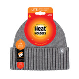 Mens Lite Ashwood Ribbed Turnover Hat - Light Grey
