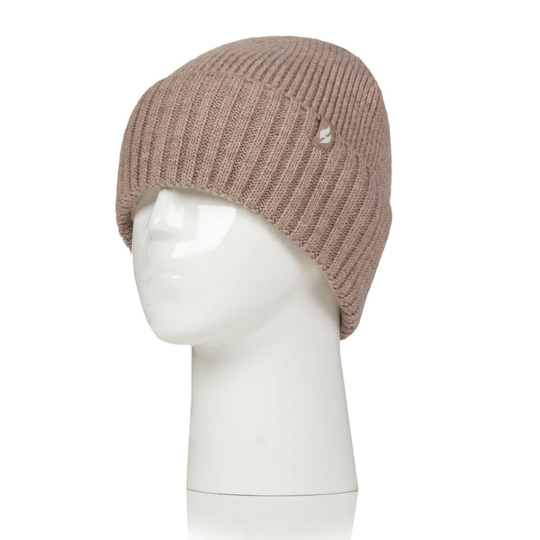 Mens Lite Ashwood Ribbed Turnover Hat - Oat