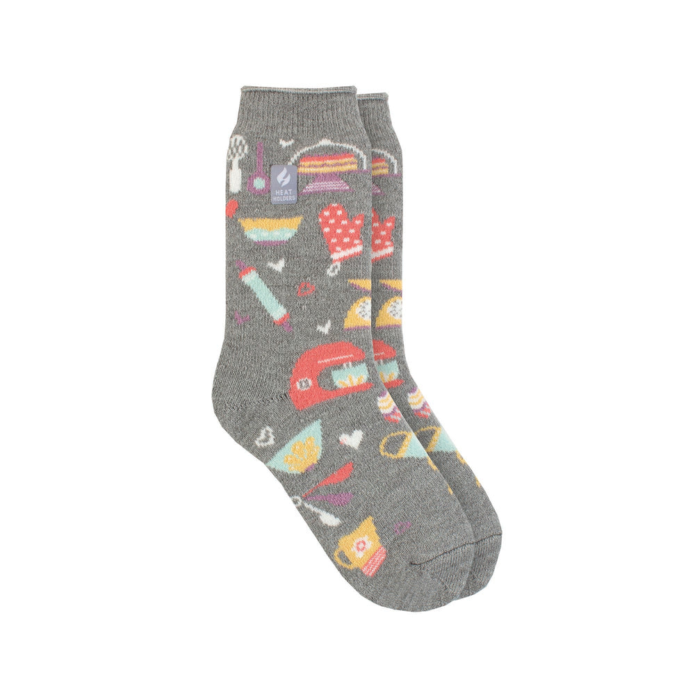 Ladies Lite Warm Wishes Hobby Socks - Baking Queen