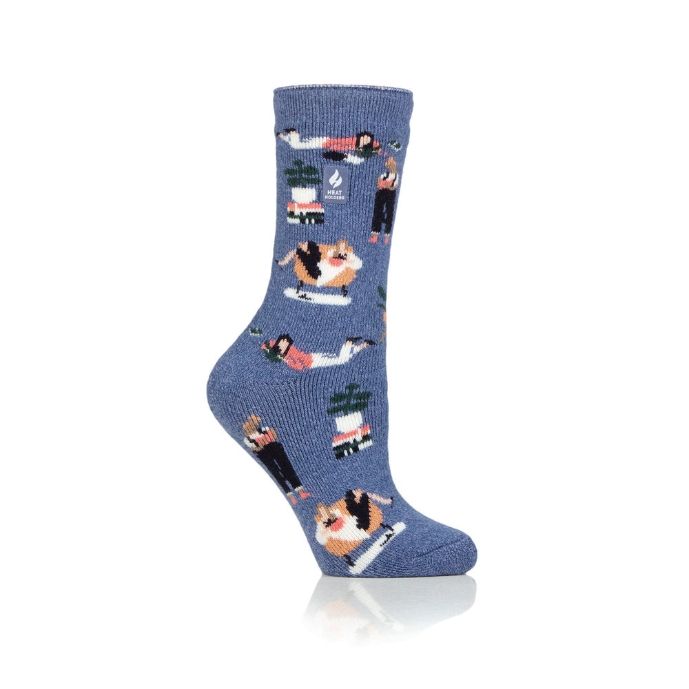 Ladies Lite Warm Wishes Hobby Socks - Book Lover