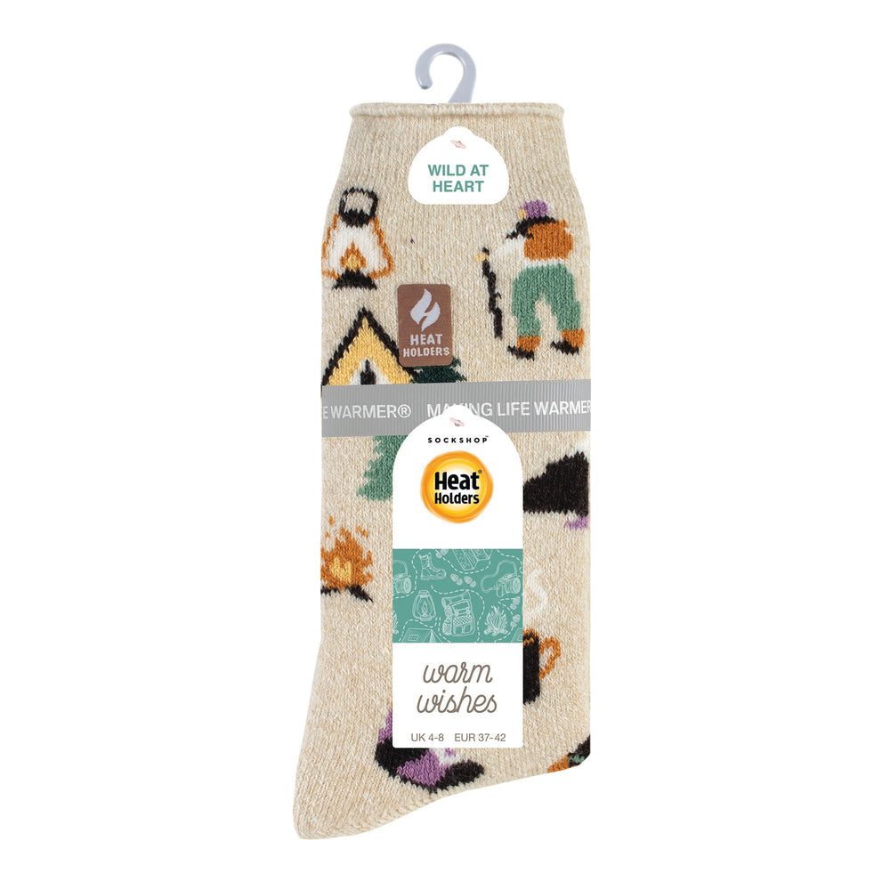 Ladies Lite Warm Wishes Hobby Socks - Wild At Heart