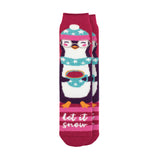 Ladies Lite Christmas Socks - Penguin